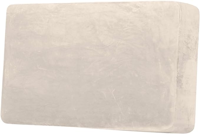 H.VERSAILTEX Velvet Stretch Individual Couch Cushion Cover Plush Slipcover for Loveseat Sofa Furniture Protector Seat Cover (1 Piece Loveseat Cushion Cover, Ivory)-Ruum Studio Home