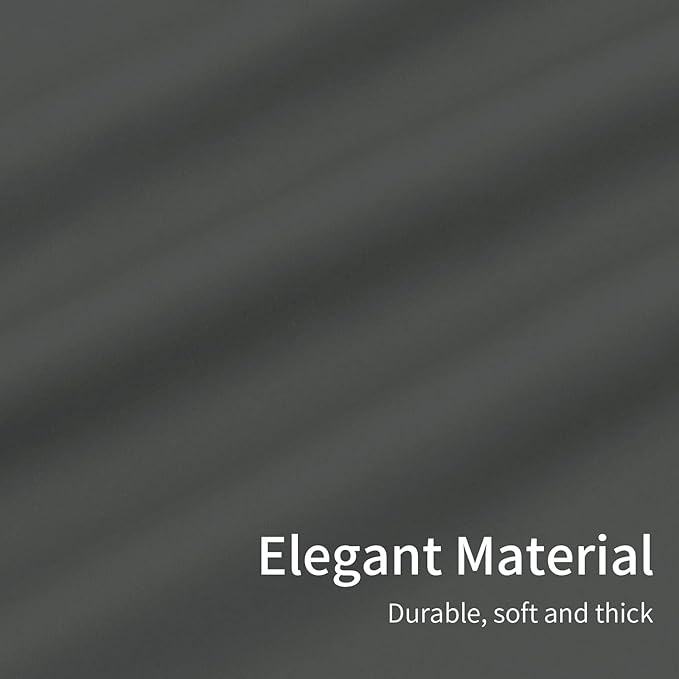Easy-Going Blackout Curtains for Bedroom, Solid Thermal Insulated Grommet and Noise Reduction Window Drapes, Room Darkening Curtains for Living Room, 2 Panels(46x63 in, Gray)-Ruum Studio Home