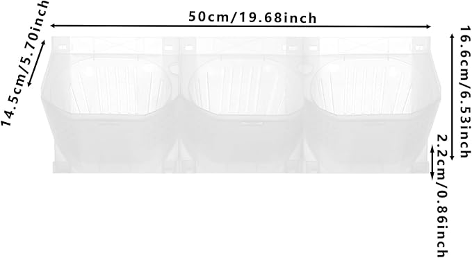 12Pieces 3-Pot Wall Planter Vertical Garden Plant Walls Wall Mounted Vertical Planter with Water-Storage Layer Stackable Wall-Mounted Flower Pot for Gardens, Balconies 180.78lbs Total Capacity (White)-Ruum Studio Home