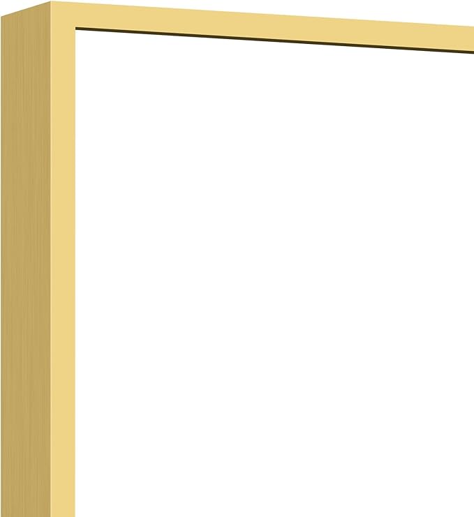 30x40In Gold Bathroom Mirror for Wall, Brushed Gold Rectangle Mirrors with Metal Frame, Bathroom Rectangular Mirror Modern Wall Mirror for Bedroom Living Room, Hangs Horizontal or Vertical-Ruum Studio Home