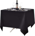 Surmente Square Tablecloth for Square or Round Tables 100% Polyester 70x70 Inch Table Cloth for Weddings, Banquets, or Restaurants (Black)-Ruum Studio Home