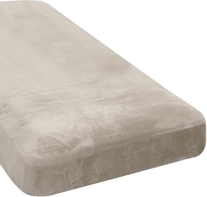 H.VERSAILTEX Velvet Stretch Individual Chaise Cover Sectional Couch Covers for L Shaped Sofa Both Left/Right Furniture Protector Seat Cushion Sofa Cover (1 Piece Chaise Cover, French Oak)-Ruum Studio Home