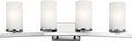 Kichler Crosby 31" 4 Light Vanity Light Satin Etched Cased Opal Chrome-Ruum Studio Home