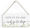 Christian Decor Give It to God And Go To Sleep Sign Rustic Bible Verse Sign Scripture Printed Wood Sign Wall Art Religious Gifts Faith Based Gifts-Ruum Studio Home