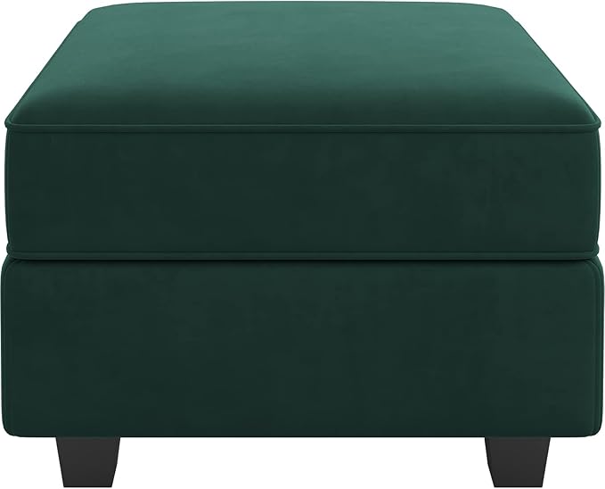 Belffin Storage Ottoman Module for Modular Sectional Sofa Square Seat Cube Velvet Foot Stool Green-Ruum Studio Home