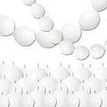 White Quick Link Balloons, 120PCS Linking Balloons for Making Balloon Wall Balloon Arch Balloon Chains, Pearl Balloons for Wedding Birthday Baby Shower Graduation Grad Party Decorations (6+10inch)-Ruum Studio Home