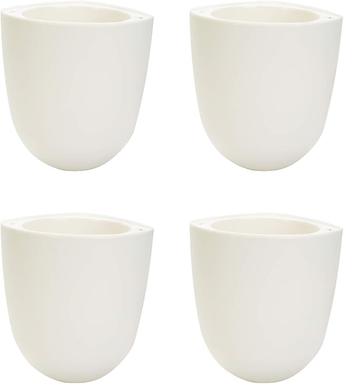 Sungmor Wall Hanging Corner Planters, 4PC White Wall Mounted Flower Pots, Self Watering Wall Planter for Indoor Plants, Right Angle Corner Hanging Pot, Great for Balcony Home Office Bar Corner Decór-Ruum Studio Home