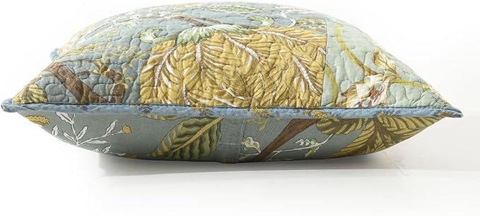 NEWLAKE Bohemian Floral Style Cotton Throw Pillow Covers with Real Stitched Embroidery (2 Pieces, 18X18 Inch)-Ruum Studio Home