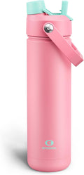 Insulated Water Bottle with Straw Stainless Steel Water Bottle, Leak-Proof, BPA-Free, Double Wall Vacuum Keeps Cold for 24 Hours for Sports, Travel, School (26 oz, Tulip)-Ruum Studio Home
