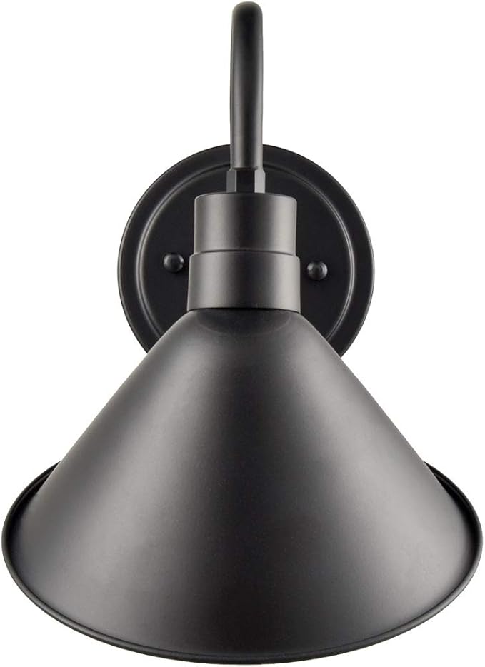 DIRYZON Industrial Gooseneck Wall Sconces Antique Black Barn Light for Kitchen Sink Patio Porch Set of 2-Ruum Studio Home