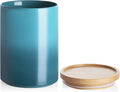 Sweejar Ceramic Food Storage Jar, Stackable Kitchen Canisters, Containers with Airtight Seal Wooden Lid for Serving Coffee Bean, Flour, Tea, Cookies, Spice and More - 58 Fl Oz (Gradient Blue)-Ruum Studio Home