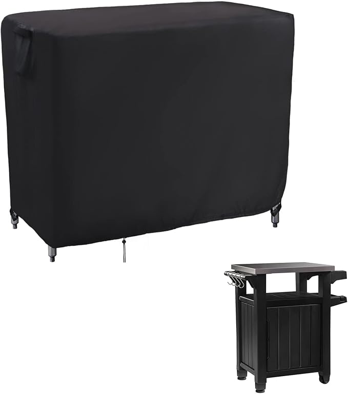 Kingling Prep Table Cover for 30 inch Keter Unity Table, Waterproof Outdoor Stainless Steel Table Cover Protection for Patio Metal Grill Work Table/Cart - 30''L x 24''W x 35''H-Ruum Studio Home
