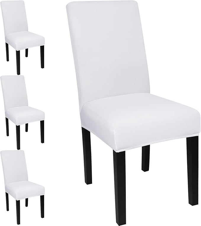 JQinHome 4 Pcs Dining Chair Slipcover, High Stretch Removable Washable Chair Seat Protector Cover for Home Party Hotel Wedding Ceremony-Ruum Studio Home