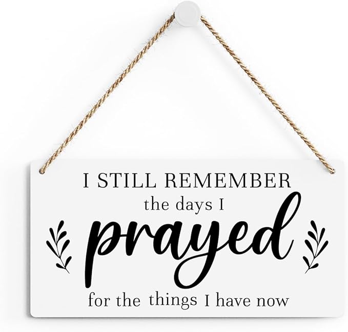 Christian Decor for Home I Still Remember The Days I Prayed Wall Decor Rustic Bible Verse Sign Scripture Printed Wood Sign Wall Art Religious Gifts Faith Based Gifts-Ruum Studio Home