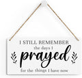 Christian Decor for Home I Still Remember The Days I Prayed Wall Decor Rustic Bible Verse Sign Scripture Printed Wood Sign Wall Art Religious Gifts Faith Based Gifts-Ruum Studio Home