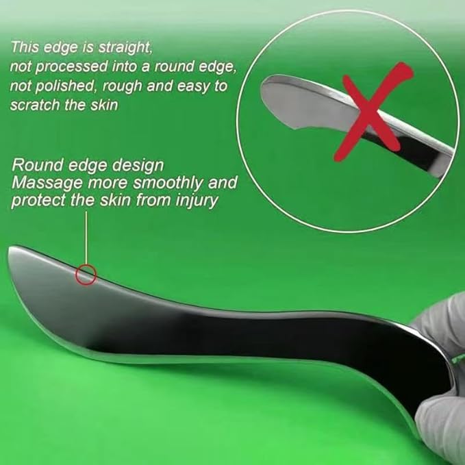 Muscle Scraper Stainless Steel Gua Sha Scraping Massage Tool Set IASTM Tools Great Soft Tissue Mobilization Tool(6pcs)-Ruum Studio Home