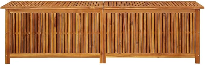 vidaXL Outdoor Storage Box, Deck Box with Gas-Lift Lid, Storage Chest with Water-Resistant Zippered Bag Inside, 78.7''x19.7''x22.8'', Solid Acacia Wood-Ruum Studio Home