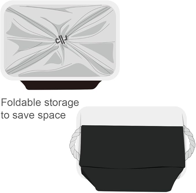 TheWarmHome Organization and Storage Basket for Organizing - Jumbo 3 Pack 17.7x13.8x9.7 inch Fabric Storage Cubes for Closet Gifts Organizer Empty Book (White & Black)-Ruum Studio Home
