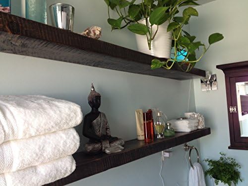 joelsantiques - 72 Inch Wooden Floating Shelves for Wall - 72x8x2 in - Made of Natural Wood - Long Heavy Duty Rustic Wall Shelves for Bedroom - Perfect for Living Room, Kitchen - Mocha-Ruum Studio Home