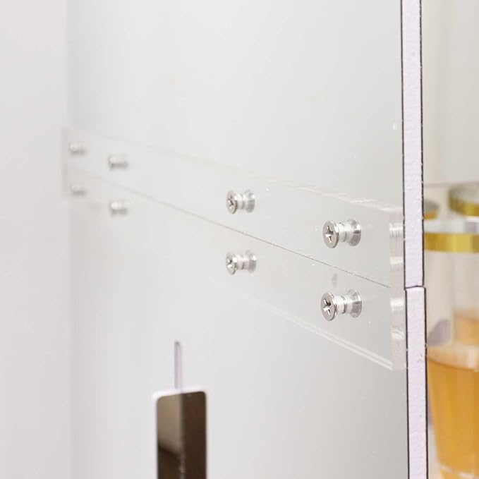 Tableclothsfactory Silver Mirror Finish 5-Tier Wine Glass Stemware Rack, 40 Champagne Flute Holder Foam Board Wall Stand - 5ft-Ruum Studio Home