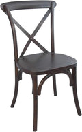EMMA + OLIVER 2-Pack Walnut X-Back Chair-Ruum Studio Home