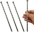 100 Pack - 8" Solid Galvanized Non-Rust Metal Garden Stakes, Spiral Landscape Edging Spikes/Anchors, for Paver Edging, Weed Barriers, Turf, House Construction, Carpentry Nail, Tent, Garden Plants-Ruum Studio Home