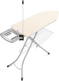 Brabantia Size C Ironing Board (49 x 18in) 7 Height Options, Solid Steam Iron Rest Holder & Linen Rack & Cord Holder (Ecru) Non-Slip Feet, Anti-Collapse Child Locks-Ruum Studio Home