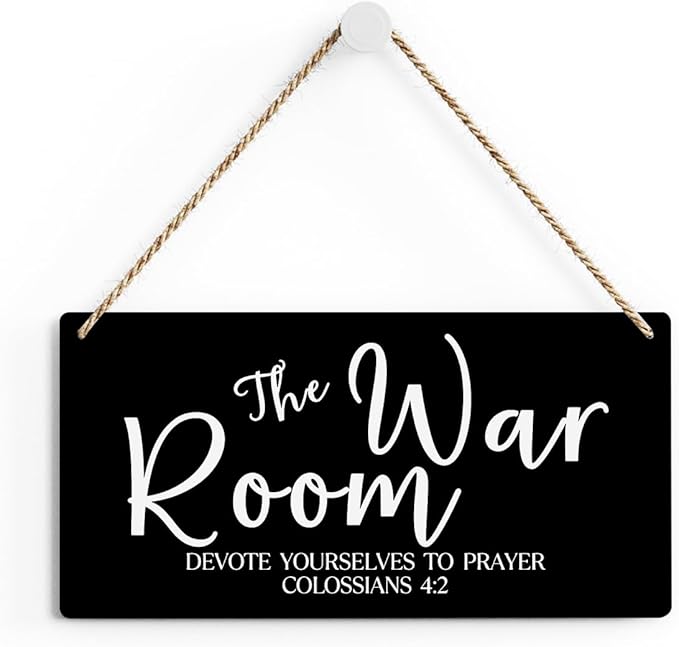 Black Decor Rustic War Room Decor Christian Bible Verse Wood Decoration Sign Regalos Cristianos Para Mujer Scripture Printed Wood Sign Wall Art Religious Gifts Faith Based Gifts-Ruum Studio Home