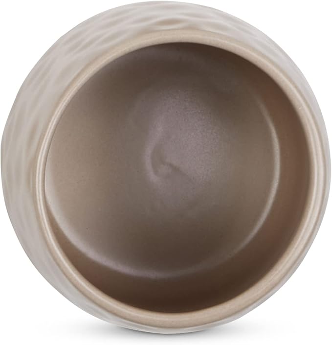 DII Kitchen Accessories Collection, Textured Matte Ceramic Canister Set, Stone, Dimple, 2 Piece-Ruum Studio Home