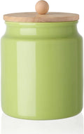 Sweejar Ceramic Kitchen Canisters, 28 FLOZ Porcelain Food Storage Jar with Airtight Seal Wooden Lid, Home Container Serving for Coffee Beans, Tea-leave, Sugar, Salt and More, Tool Bucket (Green)-Ruum Studio Home