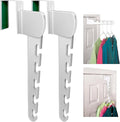 Wonder Hanger Over The Door 2-Pack Organizer for Clothes Hangers, Space-Saving Cascading Hanger Hooks, White-Ruum Studio Home