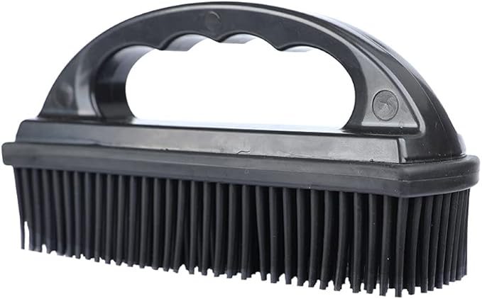 Rubber Pet Hair Removal Brush Lint & Cat Dog Hair Remover Brush Pet Silicone Lint and Debris Remover for Cleaning, Grooming, Home,Black-Ruum Studio Home