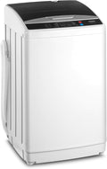 ROVSUN 25LBS Portable Washing Machine, Full-Automatic Electric Laundry Machine with Stainless Steel Drum, 110V Compact Washer, Washer and Spin Dryer Combo with Drain Pump for Apartment, Dorm, Home-Ruum Studio Home