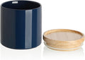 Sweejar Kitchen Canisters Ceramic Food Storage Jar, Stackable Containers with Airtight Seal Wooden Lid for Serving Coffee Bean, Flour, Tea, Spice and More - 39 Fl Oz (Navy)-Ruum Studio Home