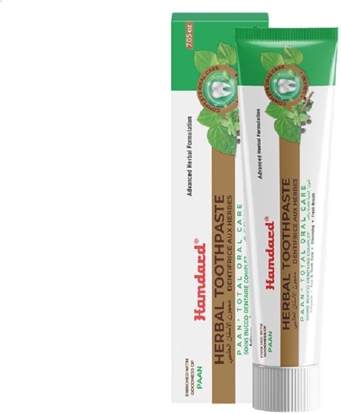 Hamdard Paan Total Oral Care Toothpaste – 200g (Pack of 2) | Herbal Ayurvedic Toothpaste with Paan Flavor | Fluoride-Free | Gum Care, Fresh Breath & Natural Oral Hygiene-Ruum Studio Home