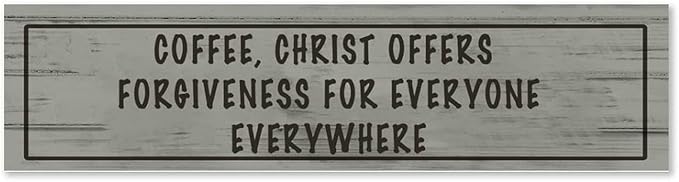 Generic Wood Sign Coffee Offers Forgiveness for Everyone Everywhere Rustic Wooden Hanging Sign Home Farmhouse Kitchen Wall Decor 16 x 6 Inch-Ruum Studio Home