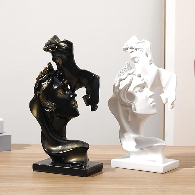 Couples Kiss Sculpture,Abstract Art Couple Sculpture Home Furnishing Resin Statue Decoration Romantic Statue Used for Home Decoration, Wedding, Gift.-Ruum Studio Home