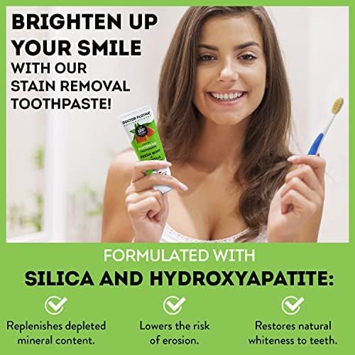 MOUTHWATCHERS Whitening Fluoride Free Naturally Sourced Toothpaste, 3 oz Tube, for Sensitive Teeth and Gums, Fresh Organic Mint and Propolis, by Dr. Plotka's-Ruum Studio Home