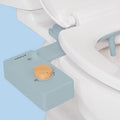 TUSHY Classic 3.0 Non-Electric Bidet Attachment | Self Cleaning Sprayer, Adjustable Water Pressure Nozzle, Angle Control. Fast & Easy DIY Installation. Universal Slim Fit. (Blue/Bamboo)-Ruum Studio Home