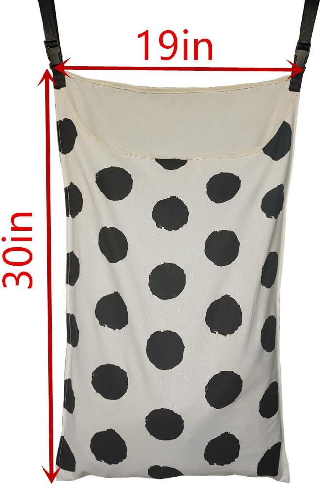 Adjustable Space Saving Door Hanging Laundry Hamper Bag Dorm Laundry Bag,Wide Open Top Over The Door Laundry Hamper with Free Hanging Hooks-Ruum Studio Home