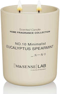 M&SENSE Natural Soy Candle| Eucalyptus Spearmint | 16.6 oz, 95H Burn | Minimalist Scented Candle for Relaxation, Gifting, Home Décor | for Bedroom, Office, Party Large-Ruum Studio Home