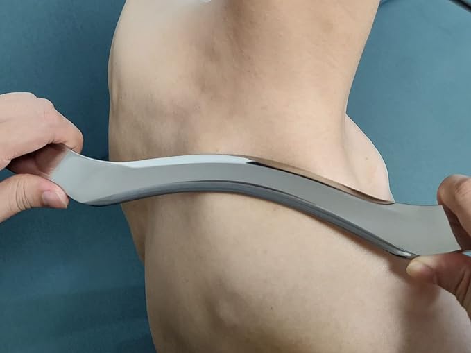 Muscle Scraper Stainless Steel Gua Sha Scraping Massage Tool,IASTM Tools, Great Soft Tissue Physical Therapy Used for Back, Legs, Arms,Neck (Long bar)-Ruum Studio Home