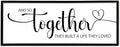 And So Together They Built A Life They Loved Sign Wall Decor 40"X15" Bedroom Above Over Bed Large Wood Framed Love Quotes for Couple Wall Hanging Art (Black)-Ruum Studio Home