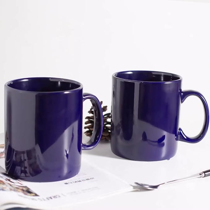 30oz Super Large Ceramic Coffee Mugs Large Handles Set of 2 (Cobalto)-Ruum Studio Home