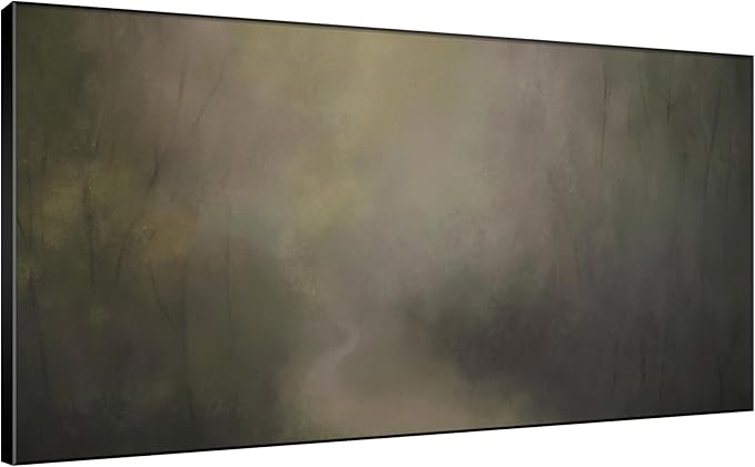 SIGNWIN 24"x46" Extra Large Framed Wall Art Muted Forest Path Soft Misty Woodland Scene Illustration for Home Living Room Bedroom Decor (Frame Assembly Required)-Ruum Studio Home
