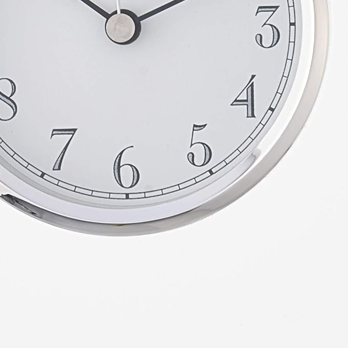Howard Miller Flaire Tabletop Clock II, Battery Operated Antique Analog Display Desk Clock, Glass Crystal Shelf Clock for Office Decor Home Decor Living Room Decor, House Warming Gifts-Ruum Studio Home