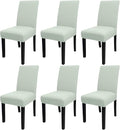 JQinHome Smoke Green Chair Covers for Dining Room Set of 6, High Stretch Removable Washable Parsons Chair Slipcover for Home Party Hotel Wedding Ceremony (6PCS,Smoke Green)-Ruum Studio Home