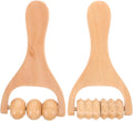 Wooden Massage Roller, Wood Therapy Massage Tools 2pcs Bead Wooden Roller Tool Muscle for Men and Women, Muscle Tension Relief Tissue Father and Mother Day Giftware-Ruum Studio Home