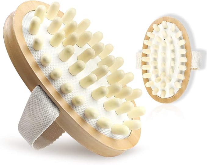 Natural Wooden Massage Body Brush for Cellulite and Improve Lymphatic Blood Circulation Dry Brush Remove Dead Skin Shower Bathe SPA Bath Brush-Ruum Studio Home