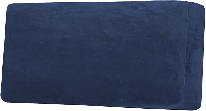 H.VERSAILTEX Velvet Stretch Individual Couch Cushion Cover Plush Cushion Slipcover for Loveseat Sofa Cushion Furniture Protector Seat Cushion Sofa Cover (1 Piece Sofa Cushion Cover, Navy)-Ruum Studio Home